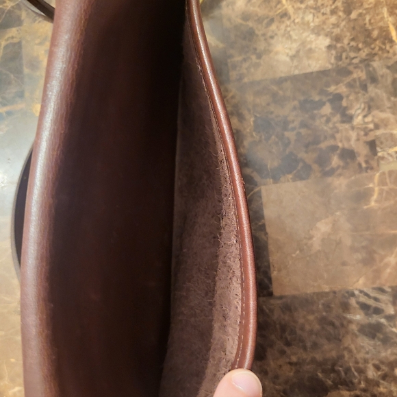 Vintage Coach Pocket Purse (style no. 9755) in brown leather.  - Picture 10 of 15